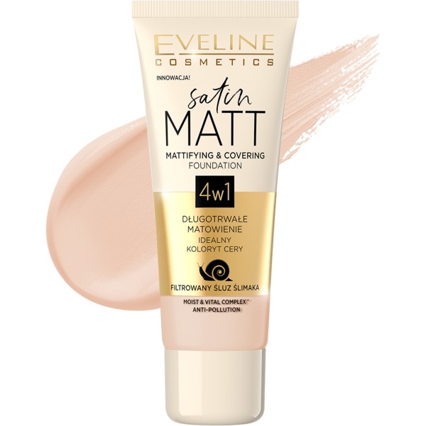 Foundation Satin Matt Mattifying & Covering - 102 Vanilla