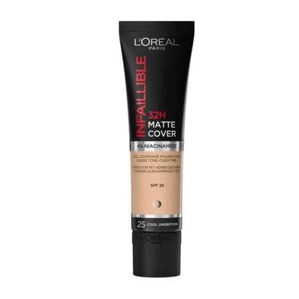 Foundation 24H Matte Cover Waterproof 025 Cool Undertone/Ivoire Rose