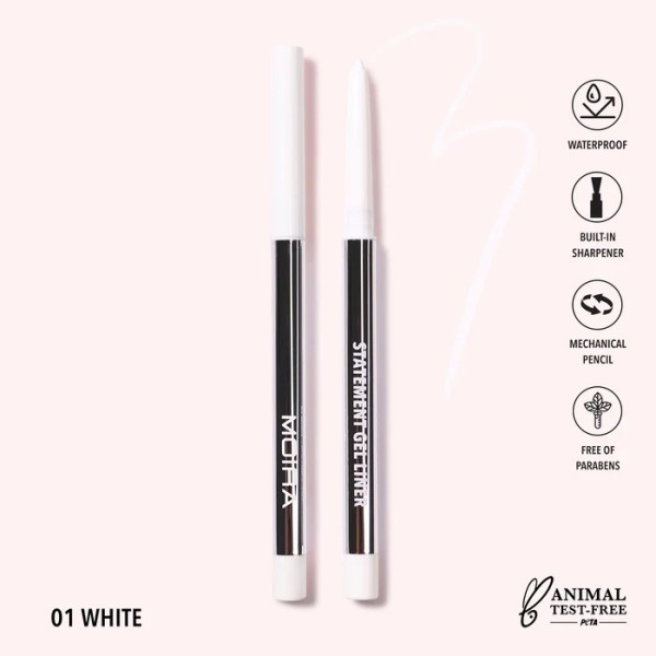 Eyeliner Gel Statement Waterproof (001, White)