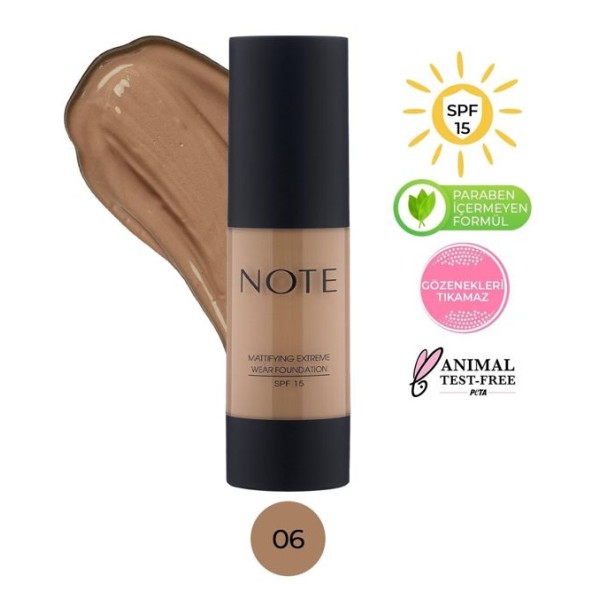 Foundation Mattifying Extreme Wear 06 Dark Honey