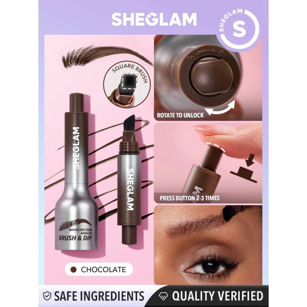 Brow-Fection Angled Brush & Dip - Chocolate