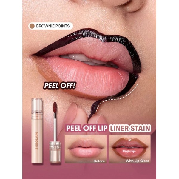 Fall In Line Peel Off Lip Liner Stain - Brownie Points