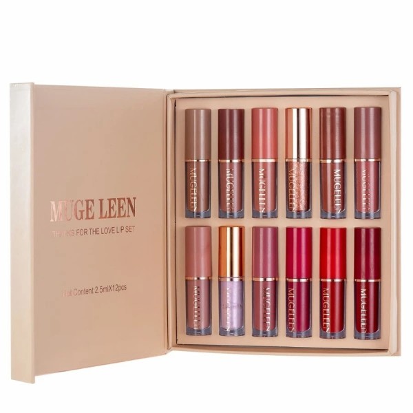 Muge Leen Thanks For The Love Lip Set 12 Pcs