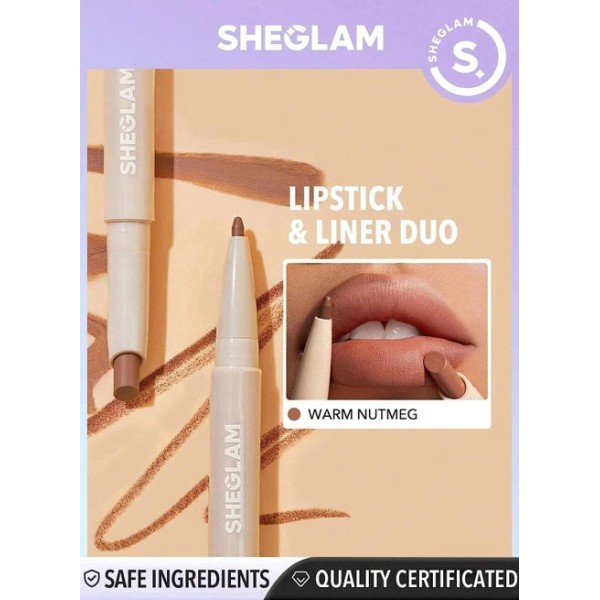 Lipstick & Liner Duo - Warm Nutmeg